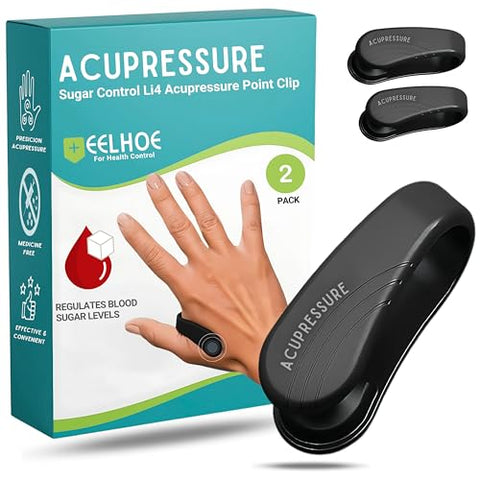 Sugar Control Li4 Acupressure Point Clip Wearable – Supporting Acupressure Relaxation, Stress Alleviation, Tension Relief And Headache Relief Hand Clip Migraine Pressure Point Clip